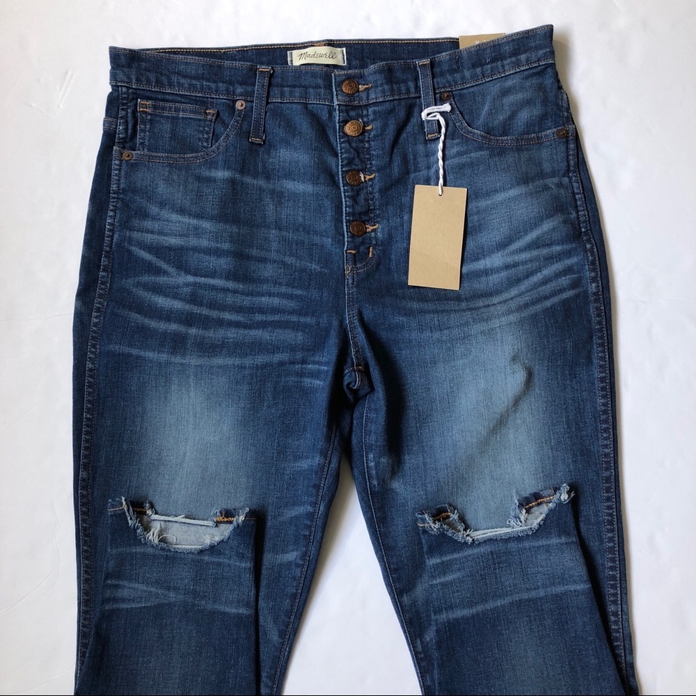 Madewell High-Rise Chewed-Hem Skinny Jeans Size 32 - Picture 5 of 8